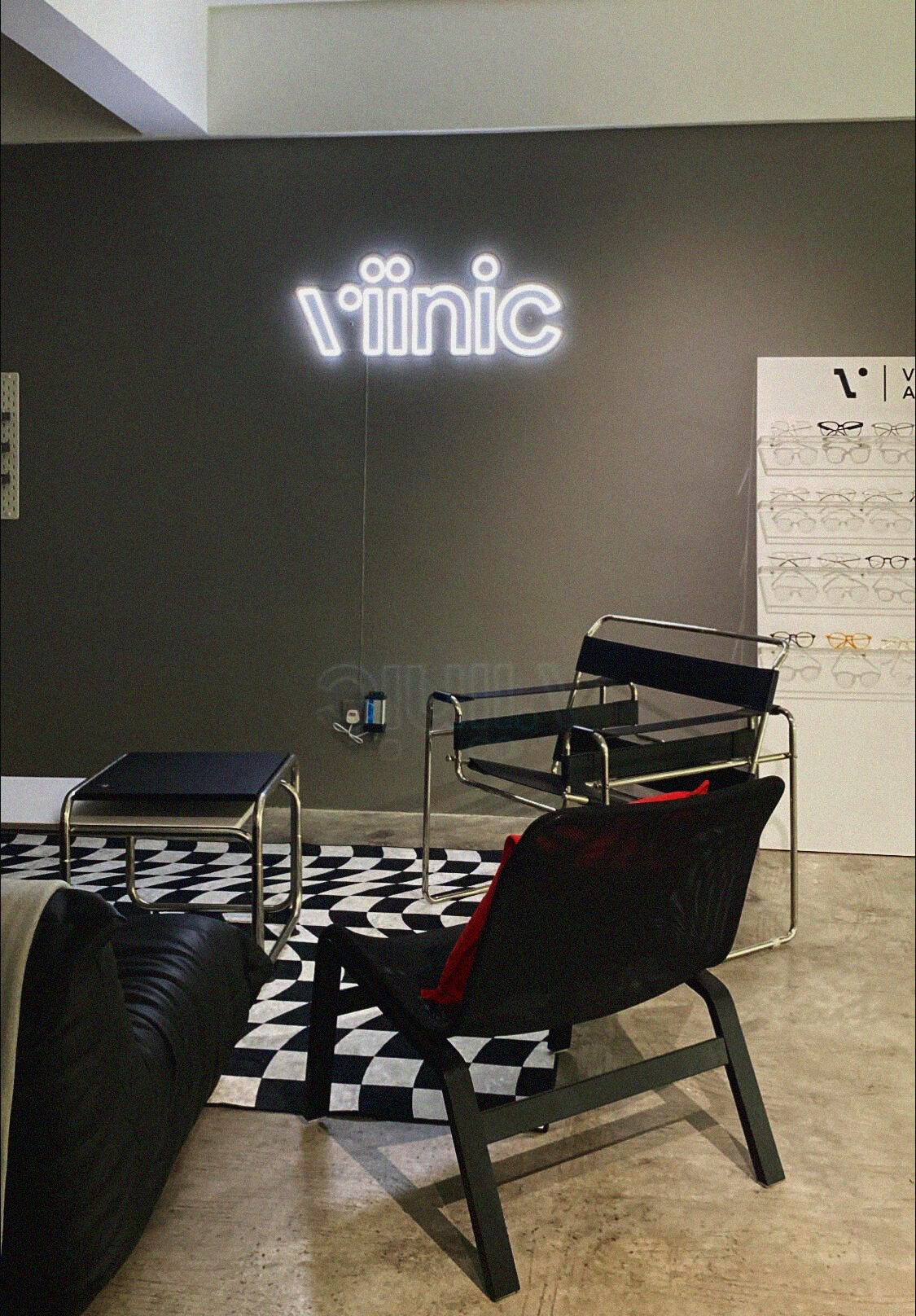 Viinic store interior with neon